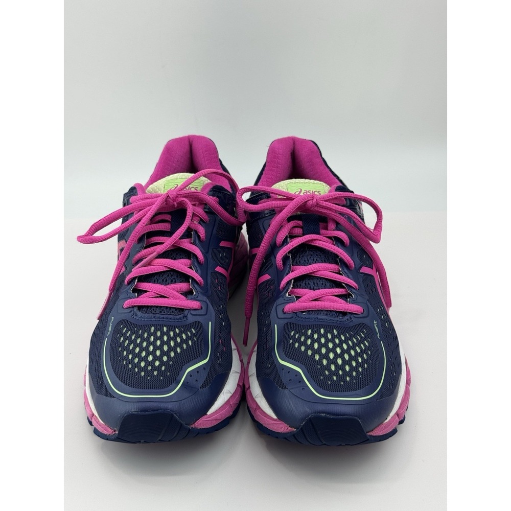 ASICS GEL-Kayano 22 Navy Pink Athletic Sneakers Knit Low Top T598N (D) Size 9 - Picture 2 of 10